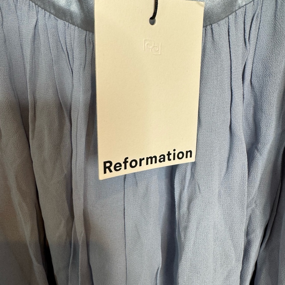 Reformation Maribelle Dress Retails Color Mineral Brand New - Picture 13 of 14
